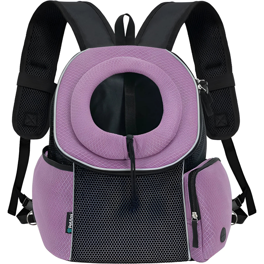 Pet dog carrier backpack in breathable fabric, 41.9cm, for small dogs, available in multiple colours