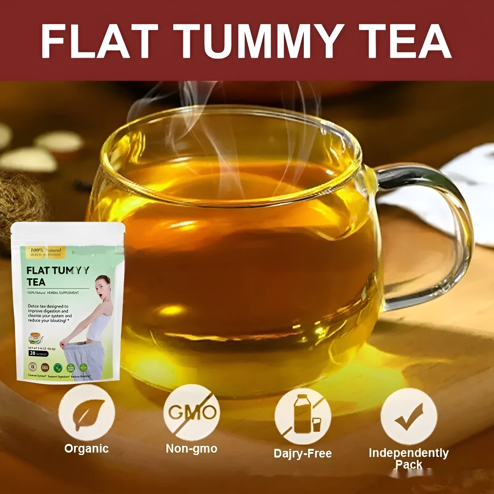 Assortment of herbal tea bags for a 28-day women's beauty and body wellness programme.