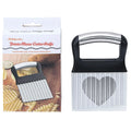 Stainless steel potato wave knife kitchen tool in black or white for crinkle cut chips