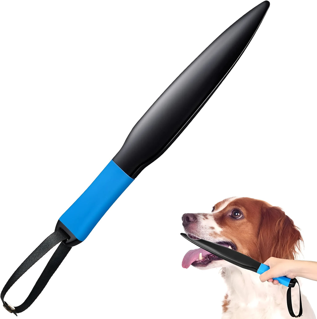 Blue handled nylon dog break stick measuring 35 cm for bite training and safety release