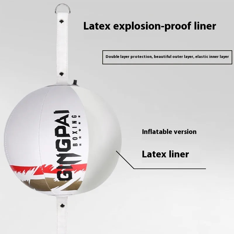 Black hanging boxing speed ball for reaction and dodge training with PU construction