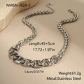 Stainless steel necklace with geometric pendant and gold plating in fashion OL style