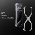 Aluminium alloy hollow phone case for Apple iPhone, frameless heat dissipation, Gray colour