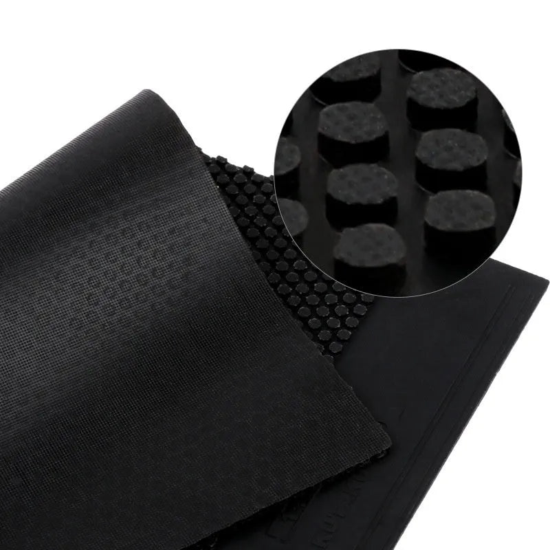 Single table tennis rubber sheet with small particle surface in black colour