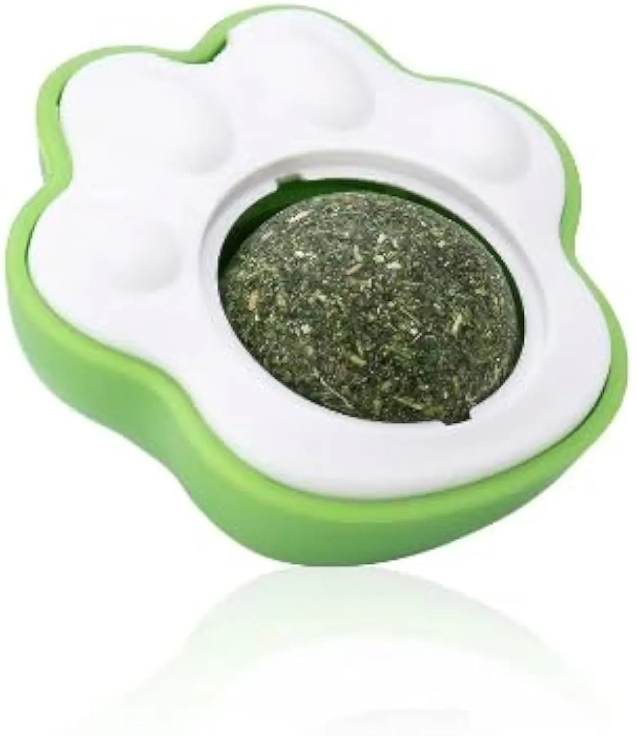 Blue, green, and pink natural vine catnip balls for feline dental cleaning and play