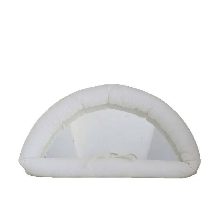 Hanging fabric mirror panel with cotton filling in white, black, or sapphire blue colours