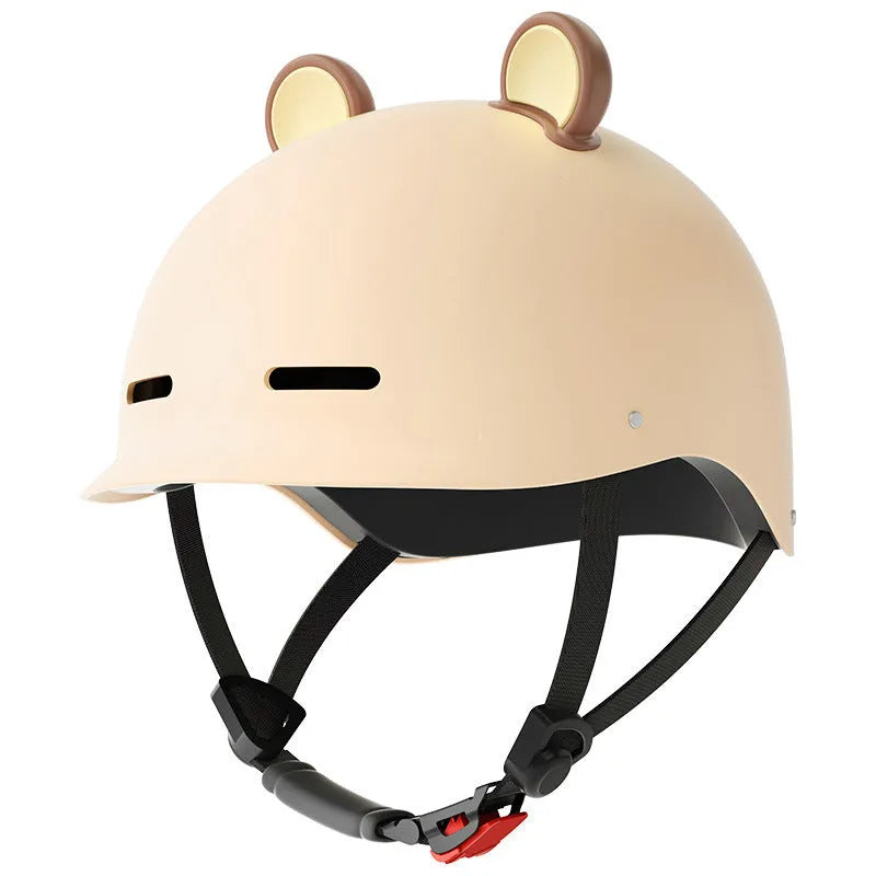 3C certified ABS electric bicycle helmet for commuting in mocha colour with strap