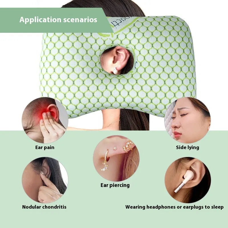 Beauty salon single hole ear pillow with detachable cover in Boer Gray colour.