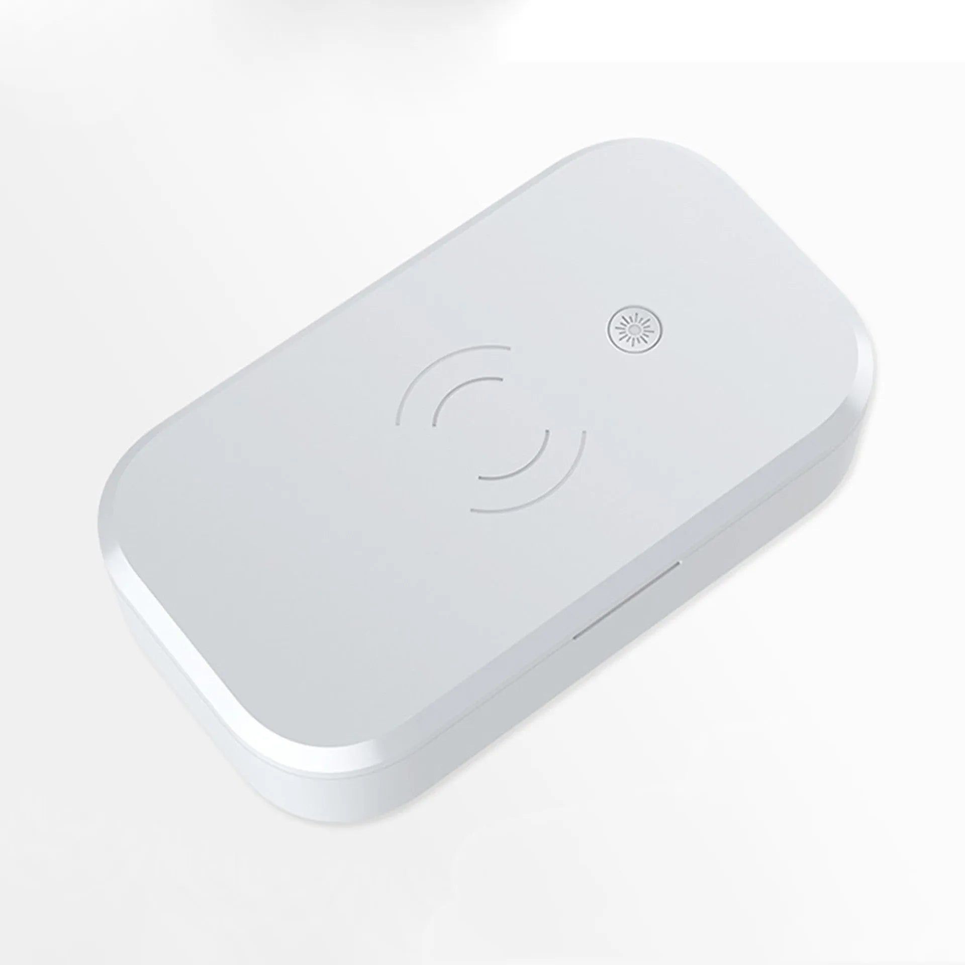 Ultraviolet disinfection box for nail tools with wireless phone charging in white, blue, green, or pink colours
