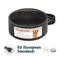 Black ABS plastic pet heating bowl with 2.2 litre capacity
