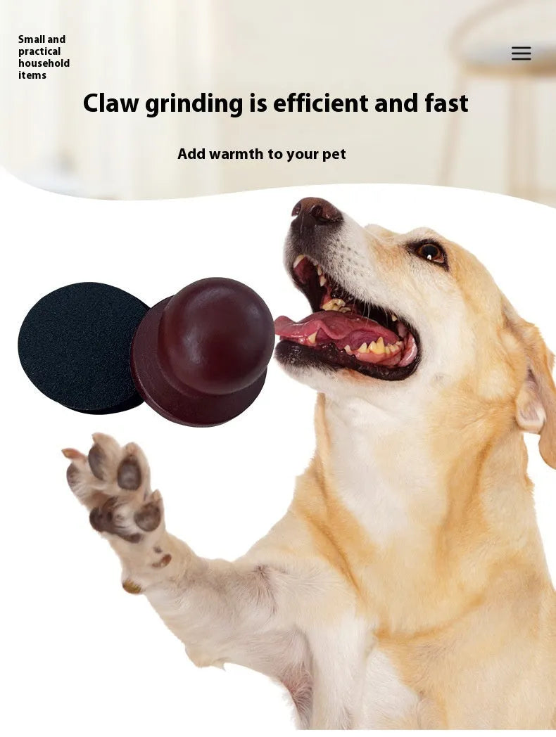 Wooden dog claw grinding board with removable sandpaper sheets for pet nail repair