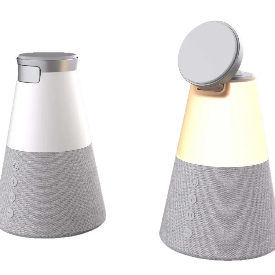 Gray 3-in-1 magnetic wireless charging Bluetooth speaker night light with built-in lithium battery