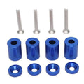 Aluminium engine cover pad for automotive racing modifications with screws, nuts, and washers