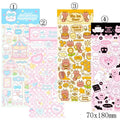 A sheet of colourful cartoon-style PVC waterproof stickers for decorating agendas and notebooks.