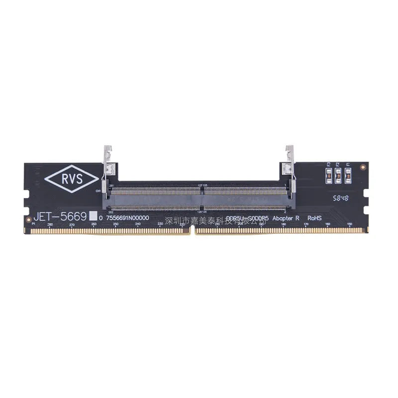 Memory adapter card converting laptop DDR4 SO-DIMM to desktop motherboard slot