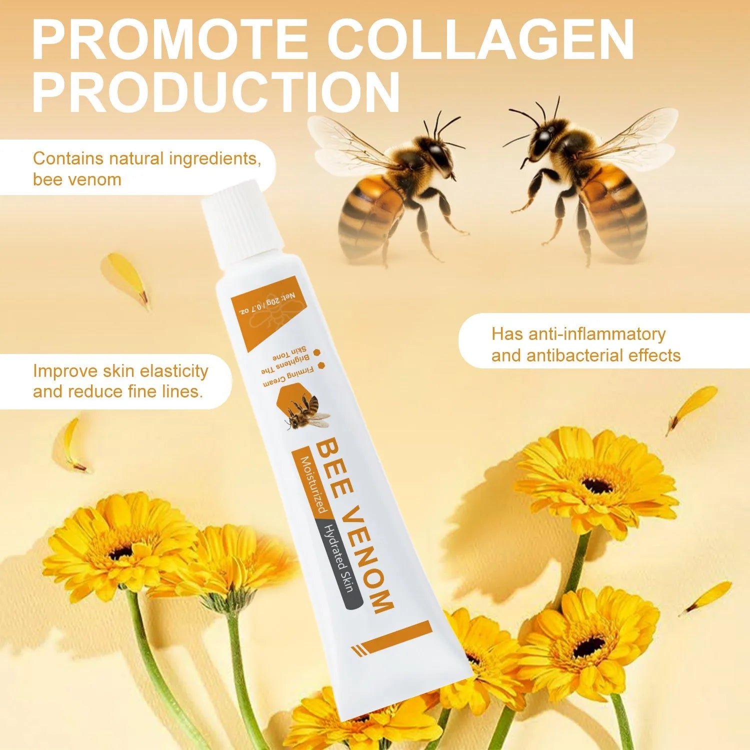 BEE Facial Neck Cream 20g jar packaging for face and neck moisturising skincare product