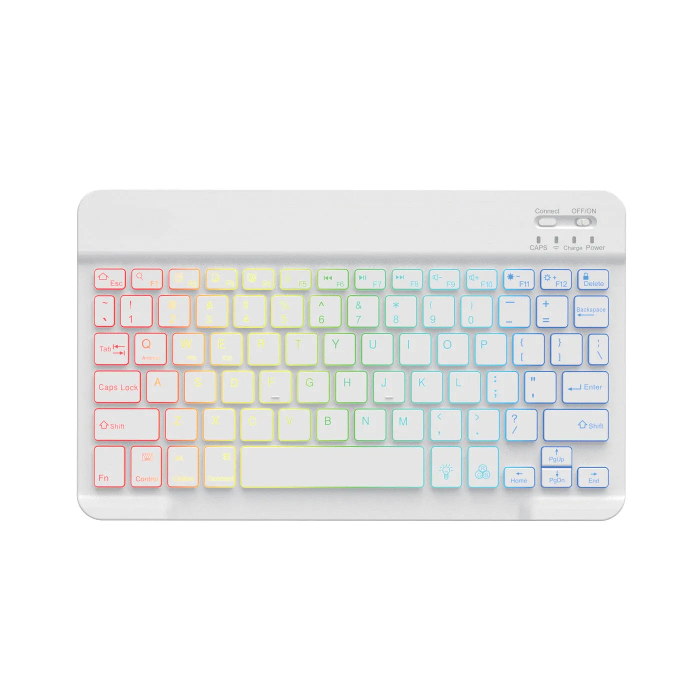10-inch colourful backlit Bluetooth wireless keyboard for tablets in various colour options