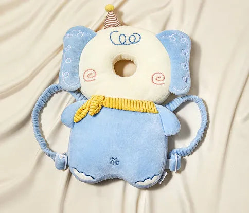 Infant baby anti-fall head protection pad in Little Bee 3D breathable large size on white background