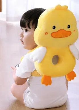 Infant baby anti-fall head protection pad in Little Bee 3D breathable large size on white background