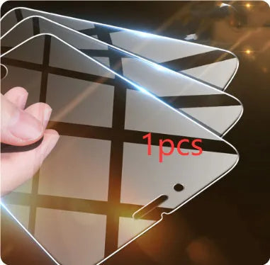 Tempered glass iPhone screen protector with transparent half-screen design and anti-fingerprint coating