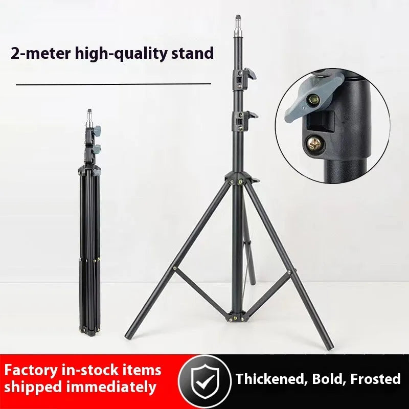 Frosted finish light stand tripod for photography with mobile phone holder and 5kg load capacity