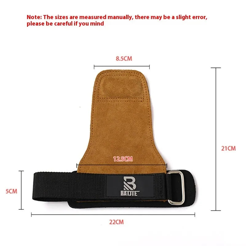 Brown fitness wrist protectors for horizontal bar exercises and sports protection