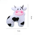 Plush cat toy shaped like a cow, crocodile, or parrot with catnip filling for interactive feline play