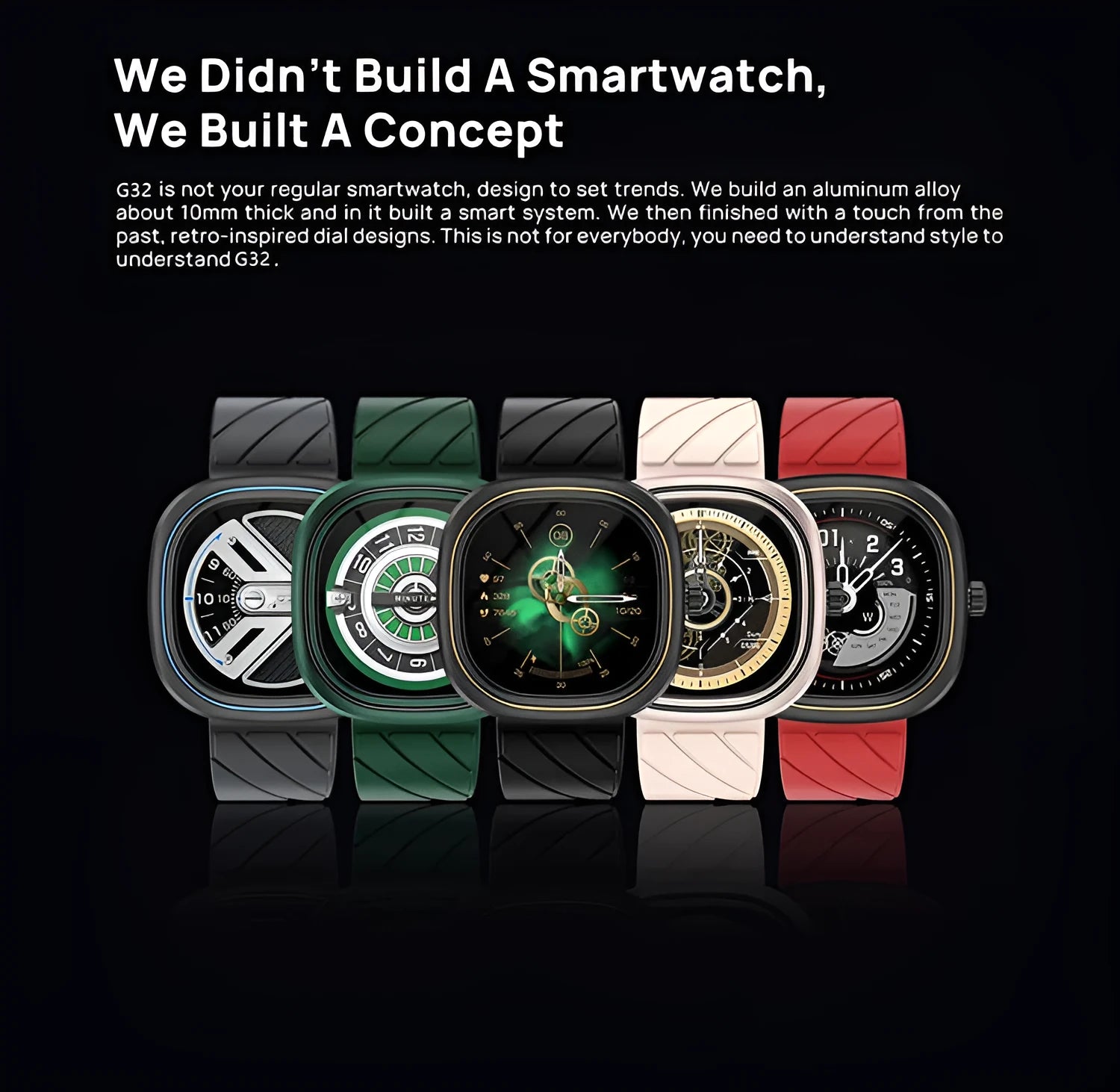 Bluetooth smart bracelet sports watch with 1.32-inch TFT touch screen and silicone wristband in three colour options