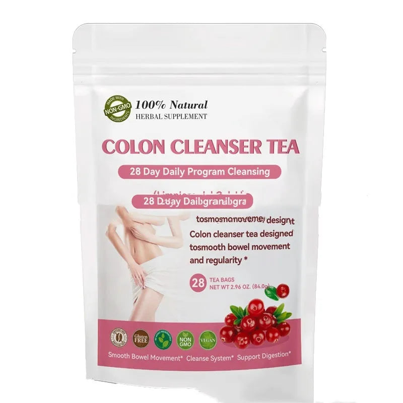 Assortment of herbal tea bags for a 28-day women's beauty and body wellness programme.