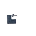 Sterling silver square earrings with oxidised black finish, geometric 16mm studs