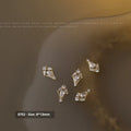 Square zircon nail rhinestone ornament alloy diamond accessory 8x13mm Princess series