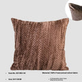Antique style quilted cushion in mercerised velvet with embossed diamond quilting texture
