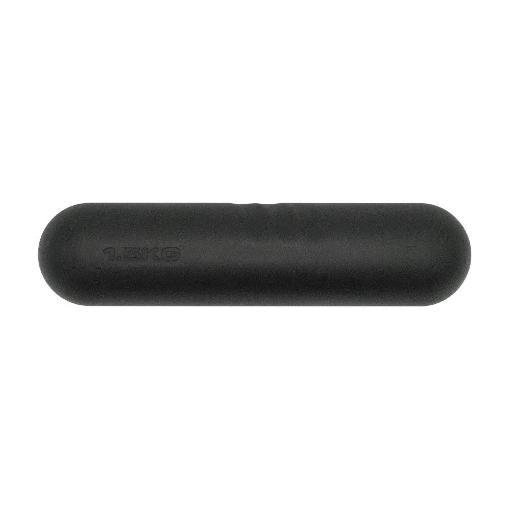 Hand-drawn dumbbell stick with silicone edging in various colours and weight options.