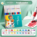 True colour acrylic marker pen set in multicolour options for student painting projects