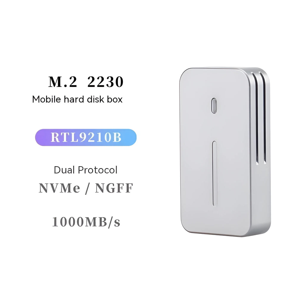 F Dual Protocol 10Gbps aluminum alloy CNC SSD enclosure for NVMe NGFF M.2 drives