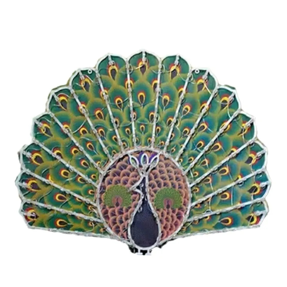 Outdoor Christmas decorative string lights with peacock lamp, love heart, sunflower, and five-pointed star shapes