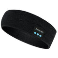 Black Bluetooth sports eye mask scarf with removable panels and integrated speakers
