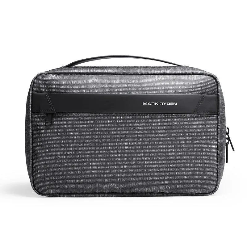 Multi-layer oxford cloth storage bag with wet-dry separation compartments in graphite grey colour