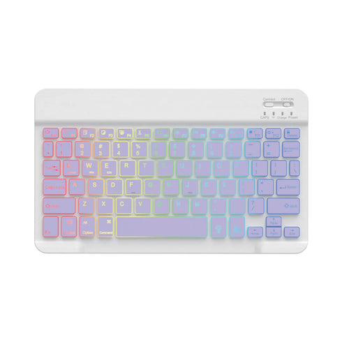 10-inch colourful backlit Bluetooth wireless keyboard for tablets in various colour options