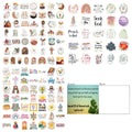 Pack of 50 assorted graffiti design stickers for personalised decoration on various surfaces.