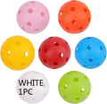 Multi-colour golf practice balls in red, orange, blue, green, white and yellow with net pocket