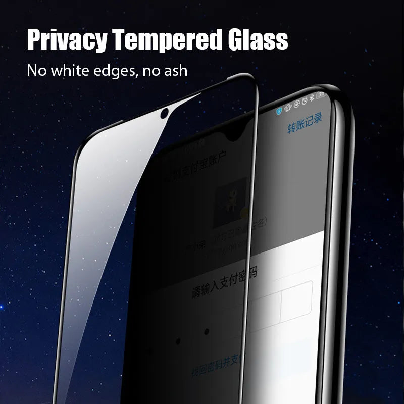 Anti-spy privacy screen protector for Poco and Redmi mobile phones in minimalist design