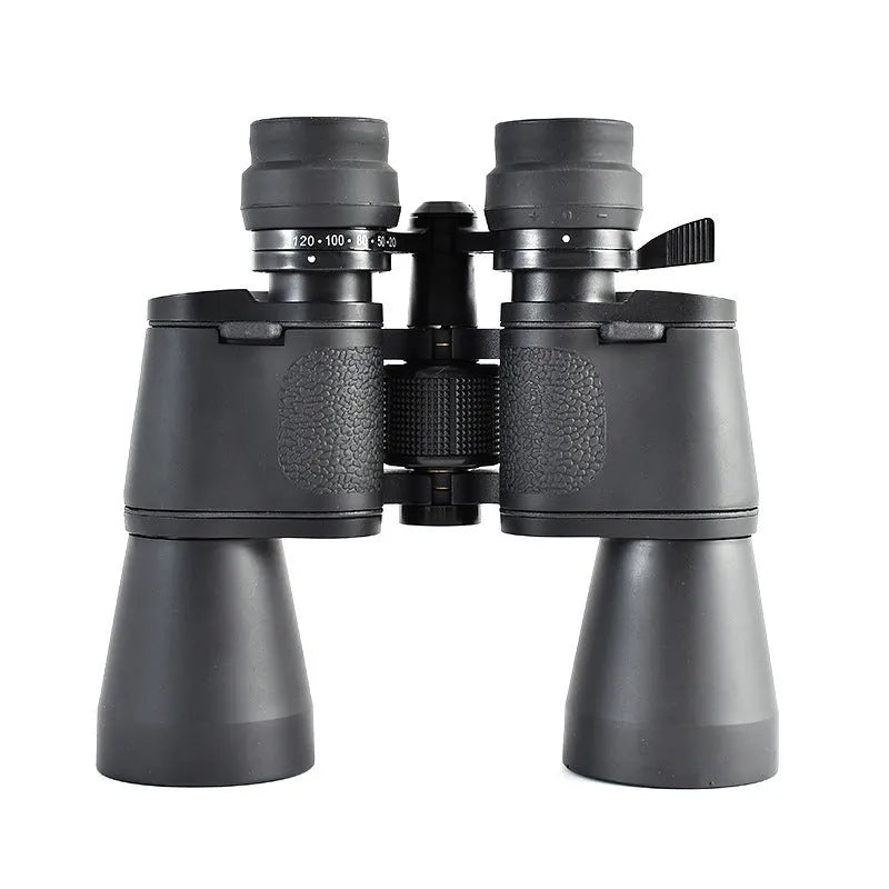 Outdoor binocular telescope with continuous zoom 20-120x magnification and 100mm objective lenses