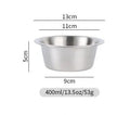 Silver stainless steel pet drinking water bowl, large capacity up to 5.6 litres, for dogs and cats