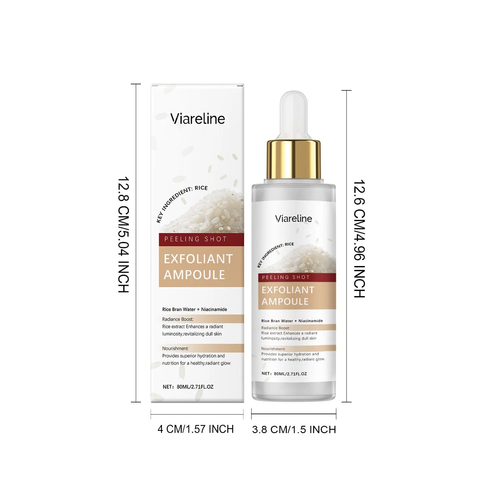 80ml facial skin moisturising and exfoliating liquid bottle