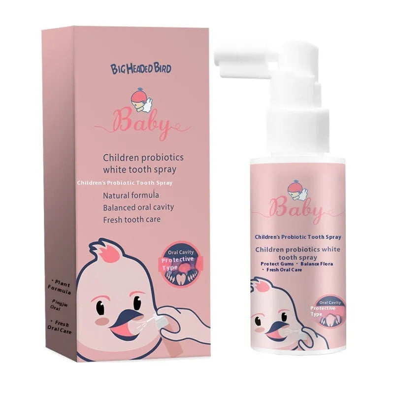 Children's probiotic anticavity teeth whitening spray bottle in 40ml size with spray applicator