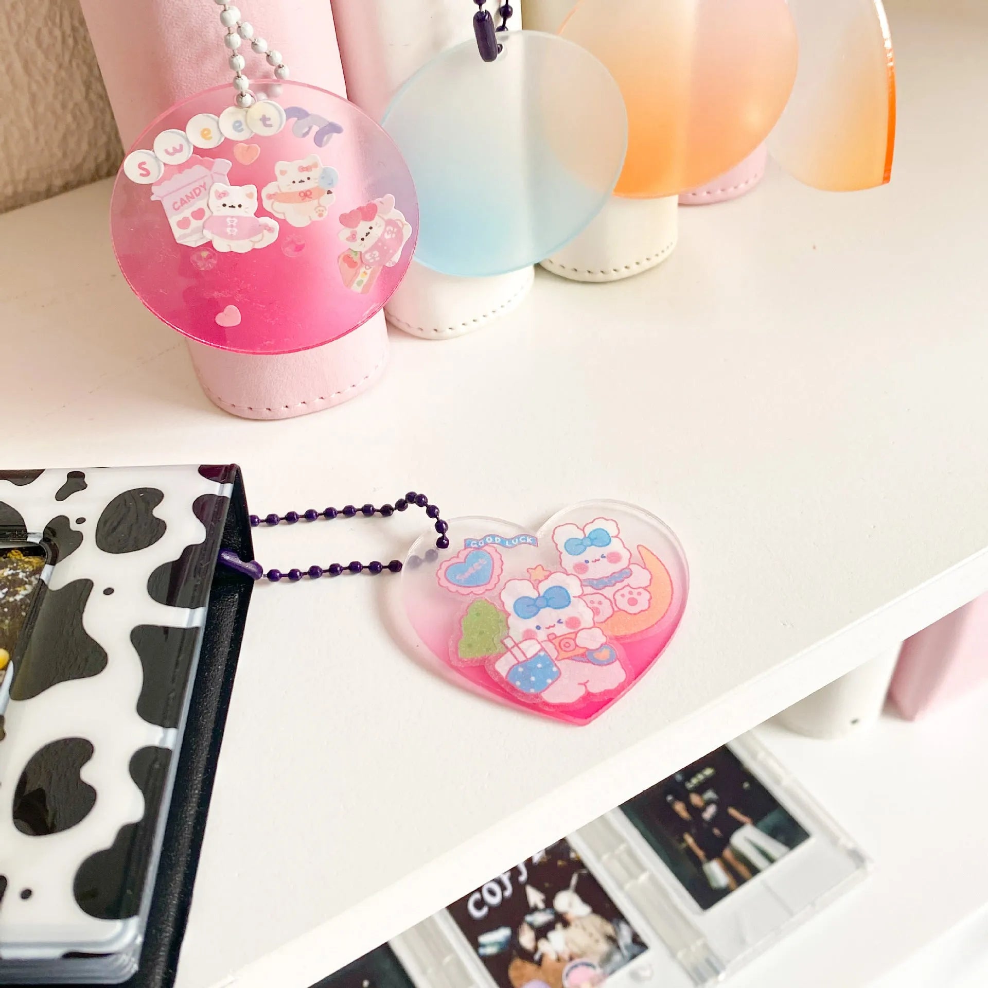 A sheet of colourful cartoon-style PVC waterproof stickers for decorating agendas and notebooks.