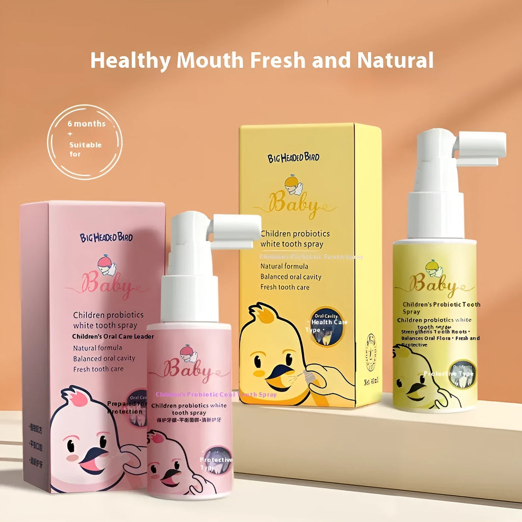 Children's probiotic anticavity teeth whitening spray bottle in 40ml size with spray applicator