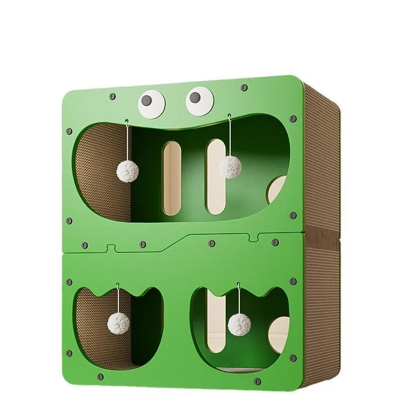 Double layer cat scratching board with matching cat nest in cute style options