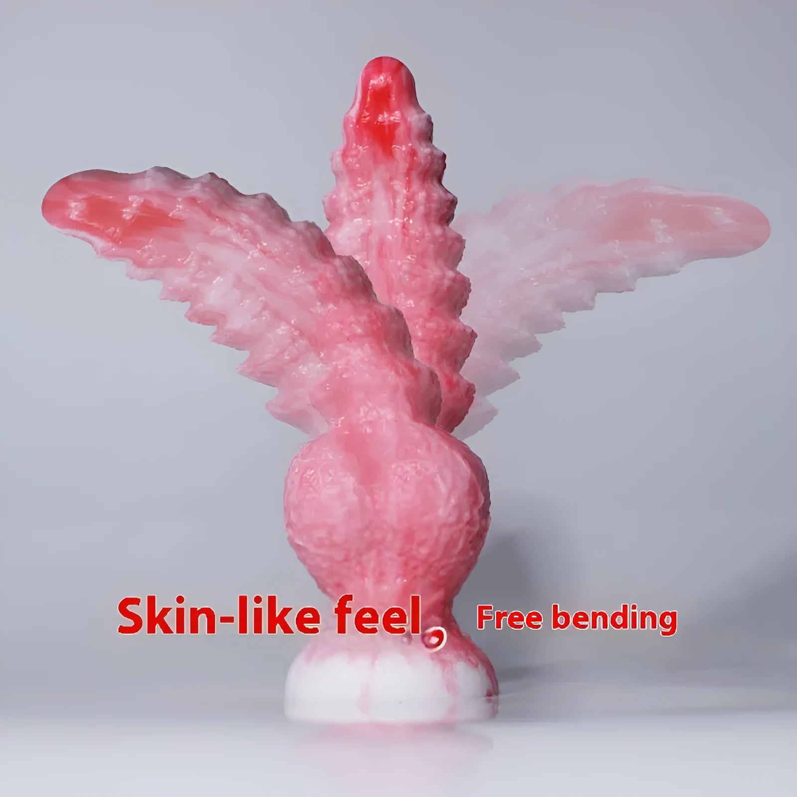 Pink platinum silicone shaped penis masturbation device for women